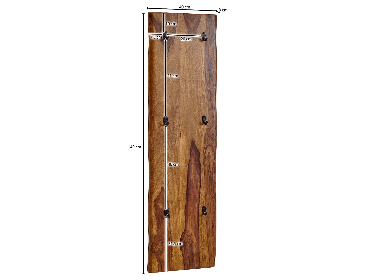 Garderoben Set Holz Massiv Wandgarderobe Kommode Flurgarderobe Spiegel