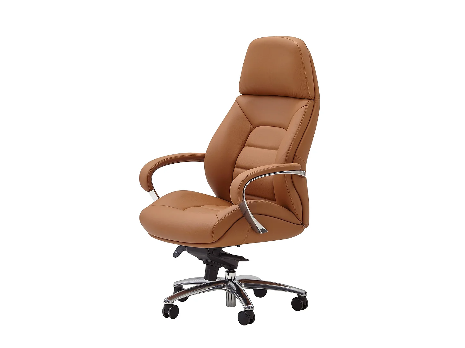 Bürostuhl Chefsessel Echtleder Caramel Ergonomisch XXL Drehstuhl 120 kg