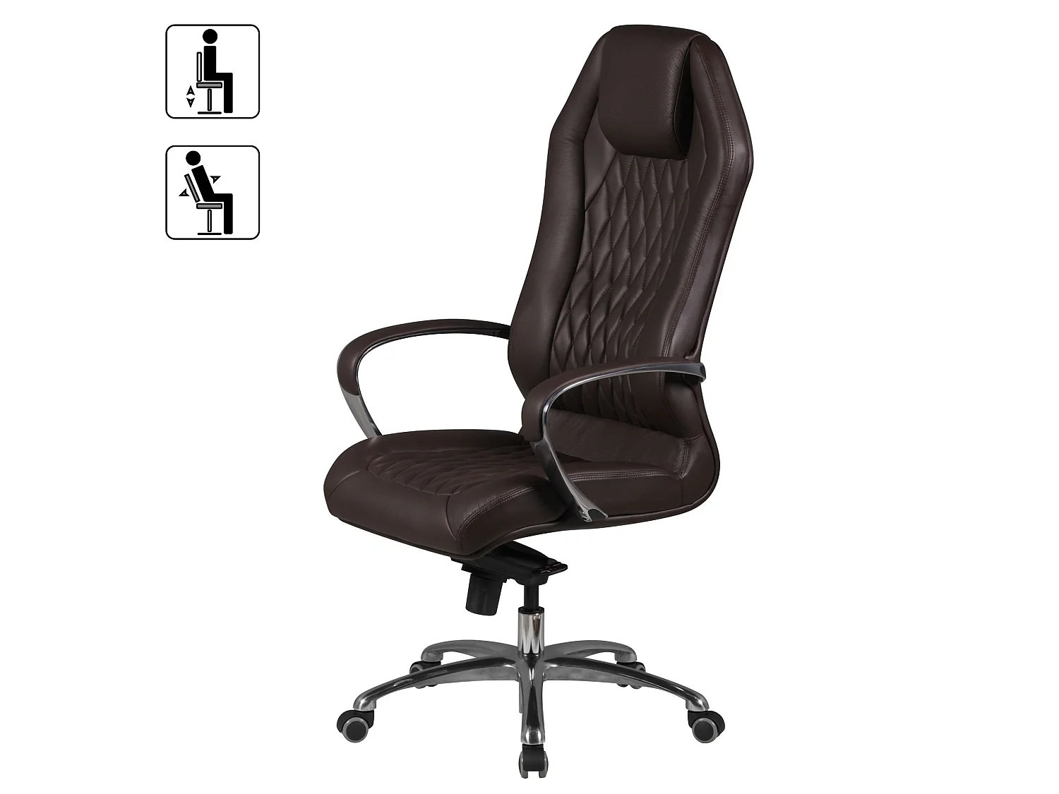 Bürostuhl MONTEREY Echtleder Chefsessel Schreibtischstuhl Drehstuhl