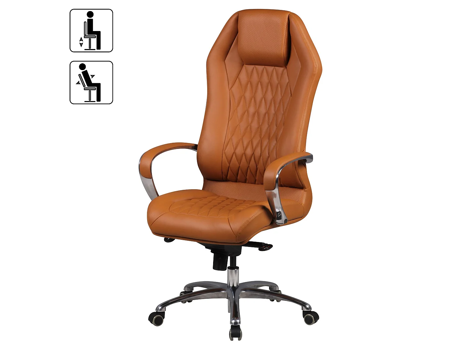 Bürostuhl MONTEREY Echtleder Chefsessel Schreibtischstuhl Drehstuhl