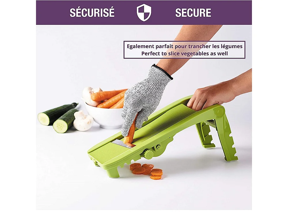 Gant anti-coupures ambidextre gris