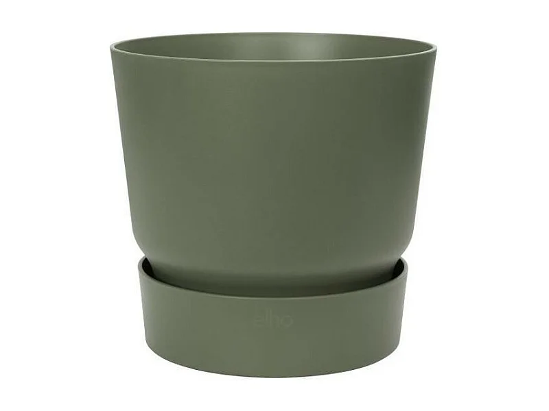 Vaso de flores redondo Greenville 25 - Exterior - Verde folha Ø 24,48 x A 23,31 cm