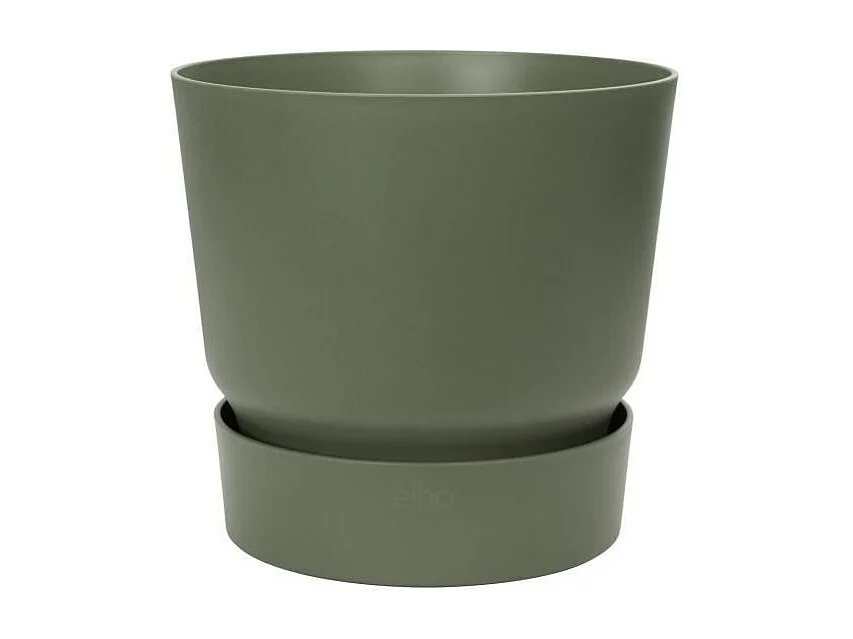 Maceta redonda 25 - Exterior Ø 24,48 x 23,31 cm - Verde hoja