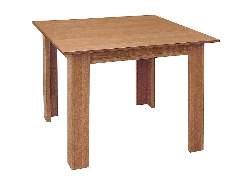 Table à manger, table de repas en bois coloris cerisier - longueur 90 x profondeur 133 cm