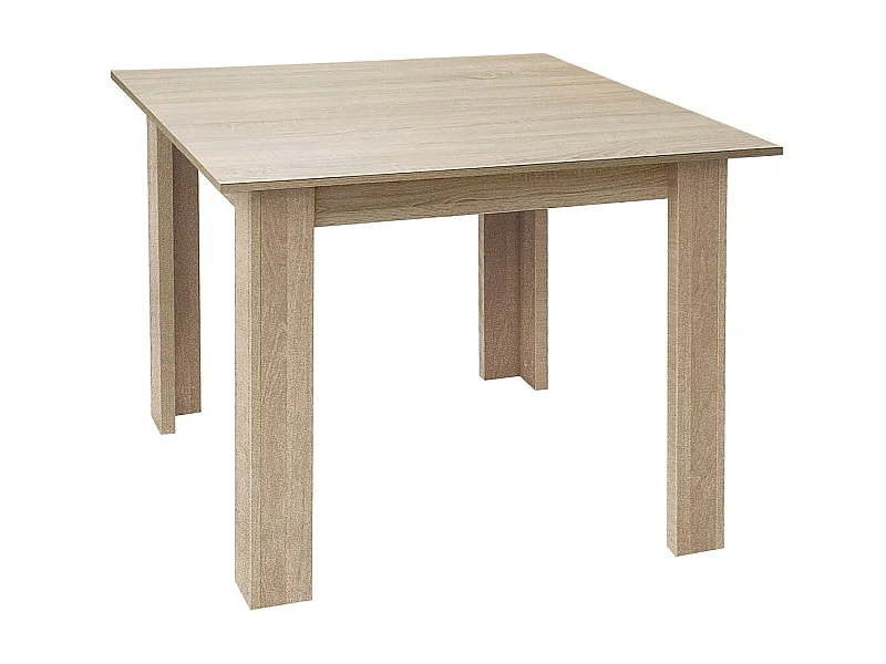 Table à manger, table de repas en bois coloris chêne Cambrian  - L. 90 x P. 133 cm