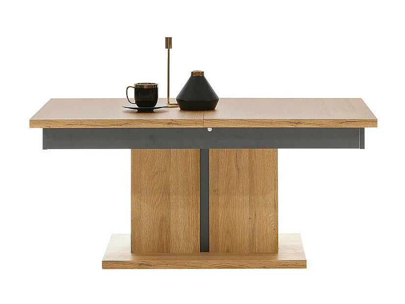 Table basse à allonge Chêne/Gris - TYNIEC