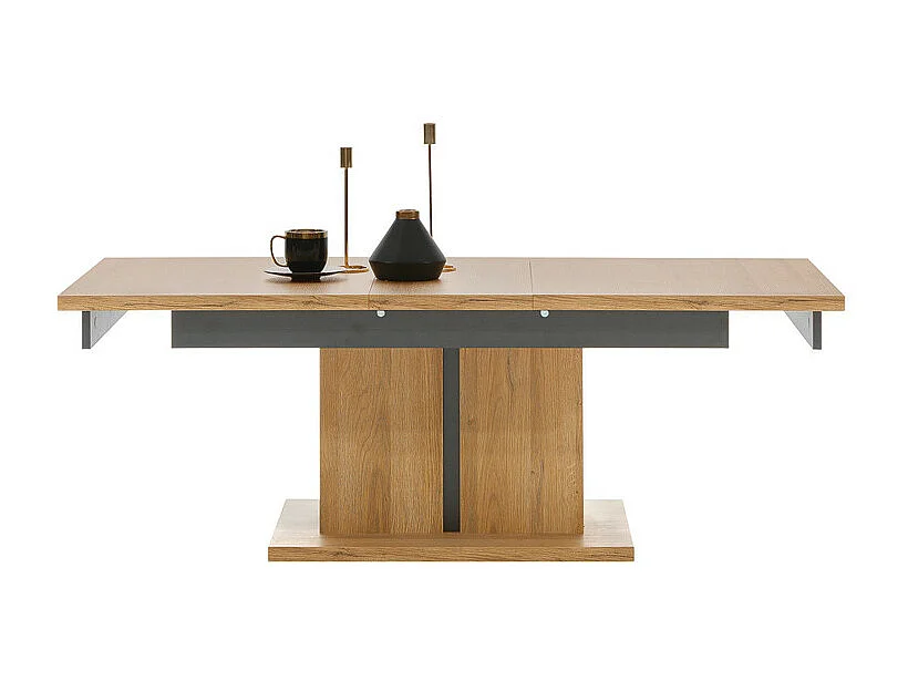 Table basse à allonge Chêne/Gris - TYNIEC