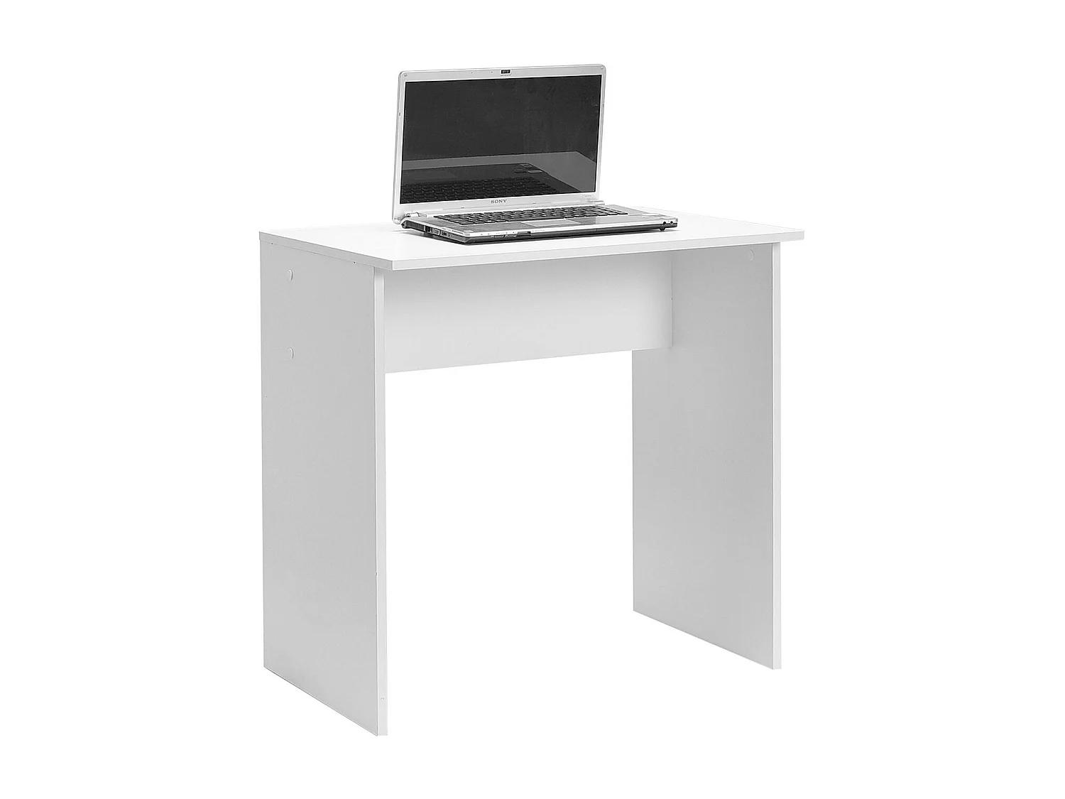 Meuble du bureau, table de bureau en bois coloris blanc - longueur 72 x profondeur 52 cm