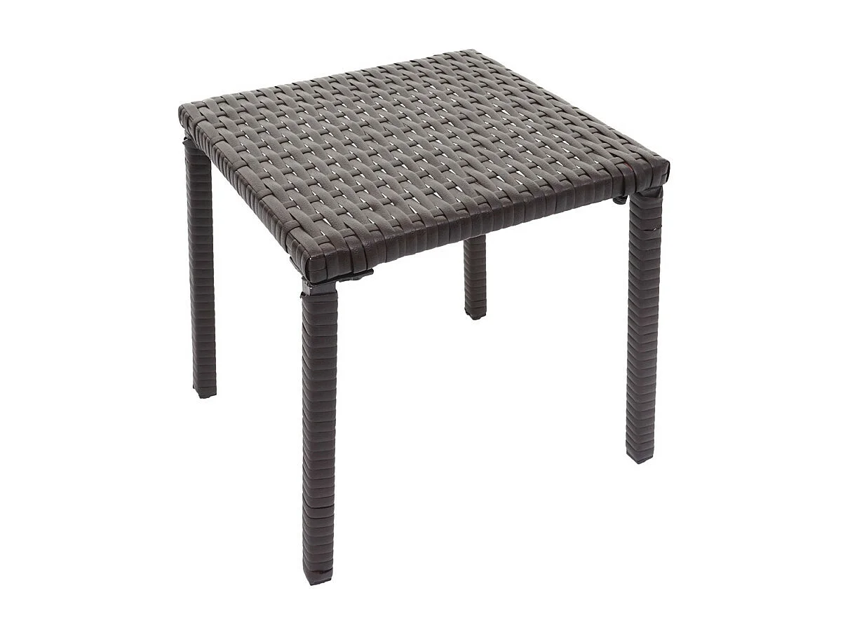 2x Chaises longues HWC-E27 en polyrotin - brun, coussins crème-beige