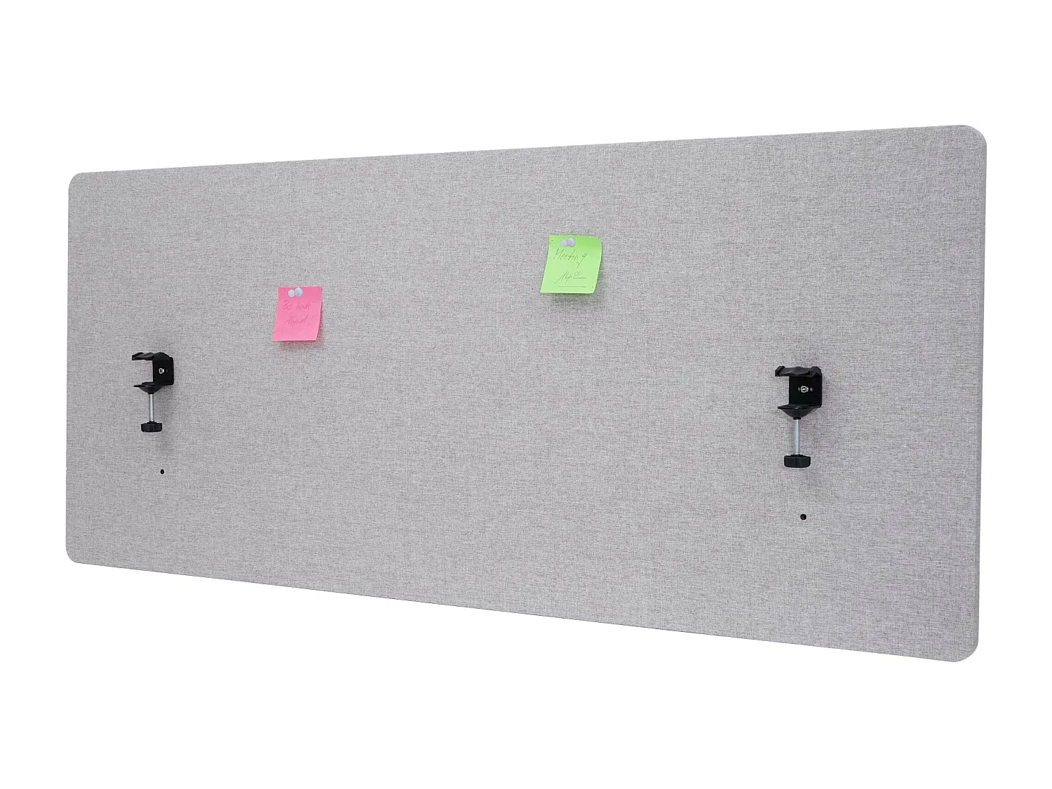 Paroi de séparation acoustique HWC-G75, Protection visuelle pour bureau, panneau, tissu - 140x60cm, gris