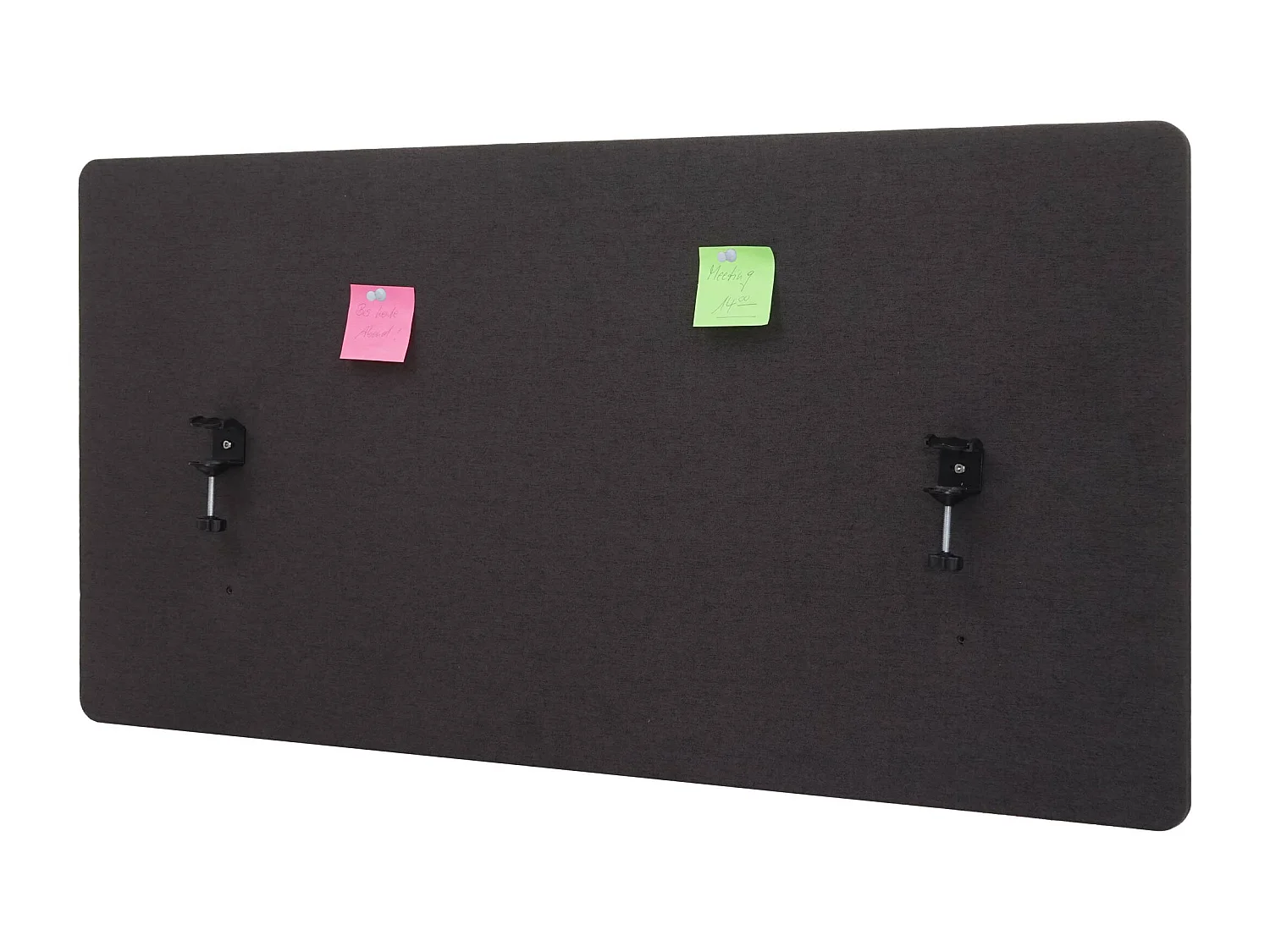 Paroi de séparation acoustique HWC-G75, Protection visuelle pour bureau, panneau,tissu - 120x60cm, marron-gris