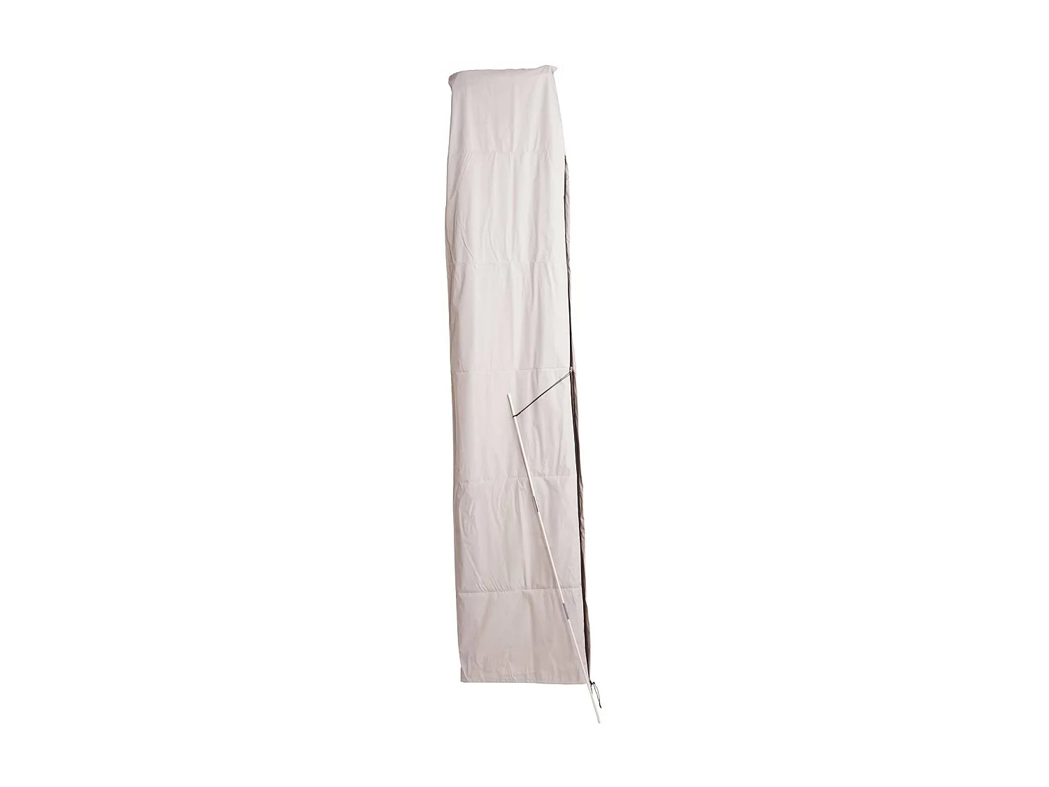 Housse de protection HWC pour parasol jusqu'à 3,5 m, housse avec fermeture éclair - gris crème
