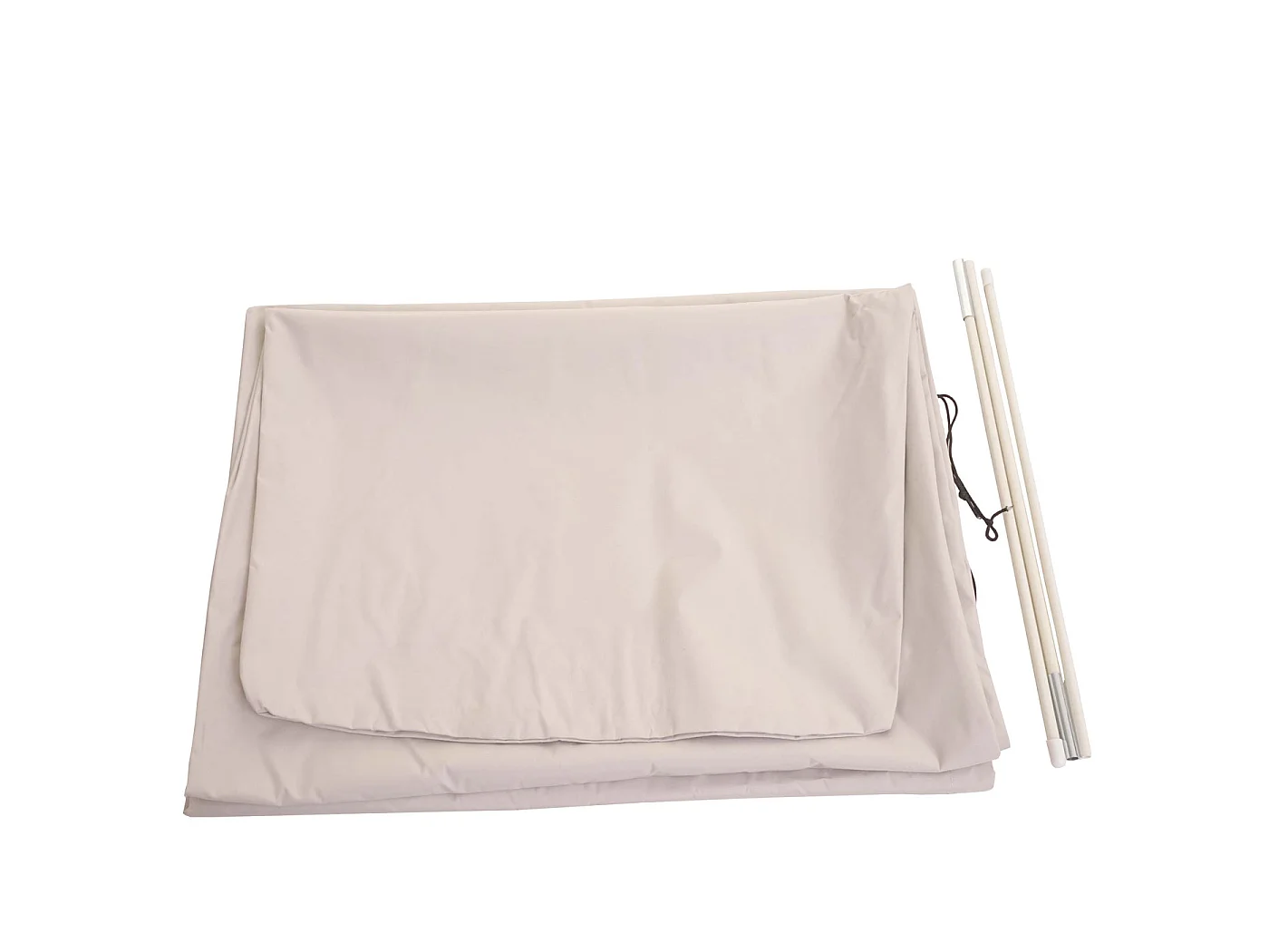 Housse de protection HWC pour parasol jusqu'à 3,5 m, housse avec fermeture éclair - gris crème