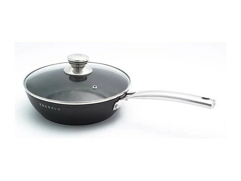 24 cm sauteerpan + zwarte glazen deksel