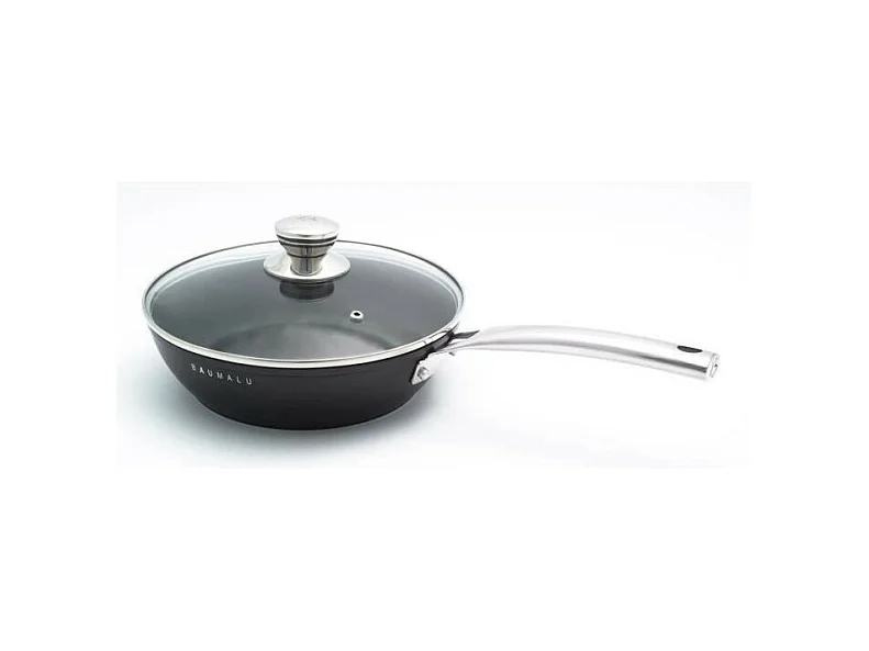 Sauteuse 24 cm + couvercle en verre  BLACK EDITION