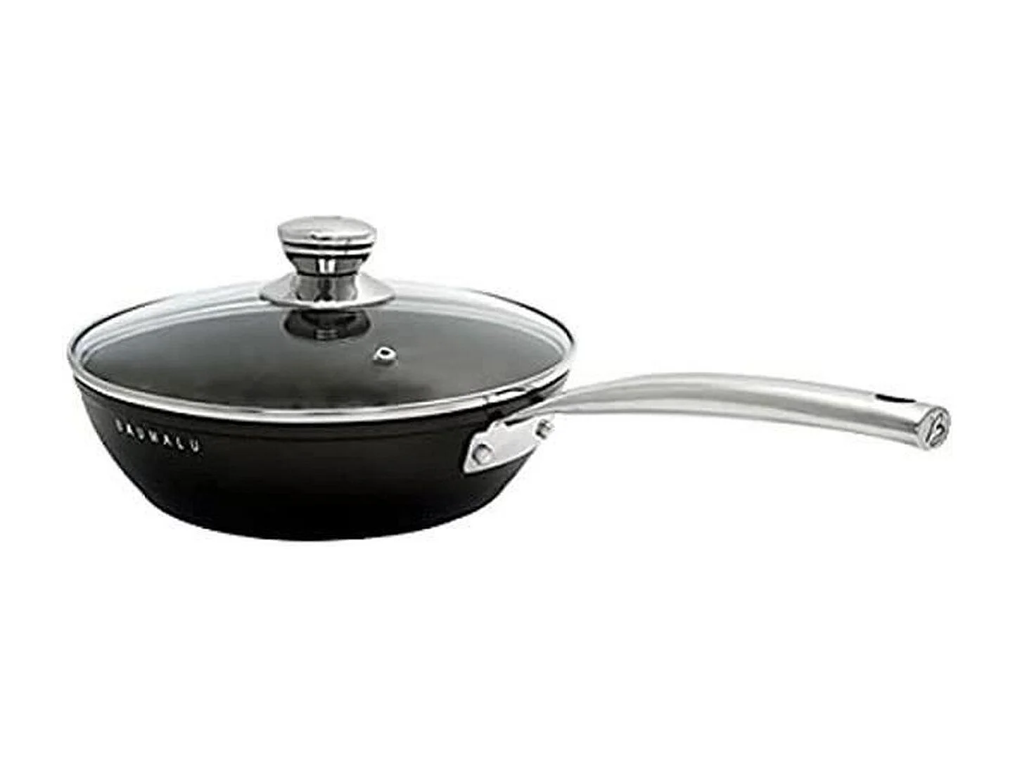 28 cm sauteerpan + zwarte glazen deksel