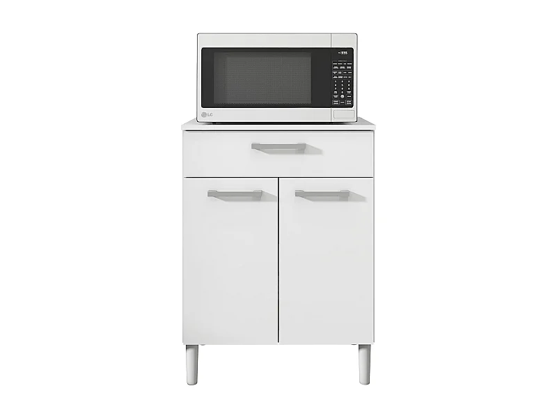 Armoire, placard de rangement avec 2 portes et 1 tiroir coloris blanc