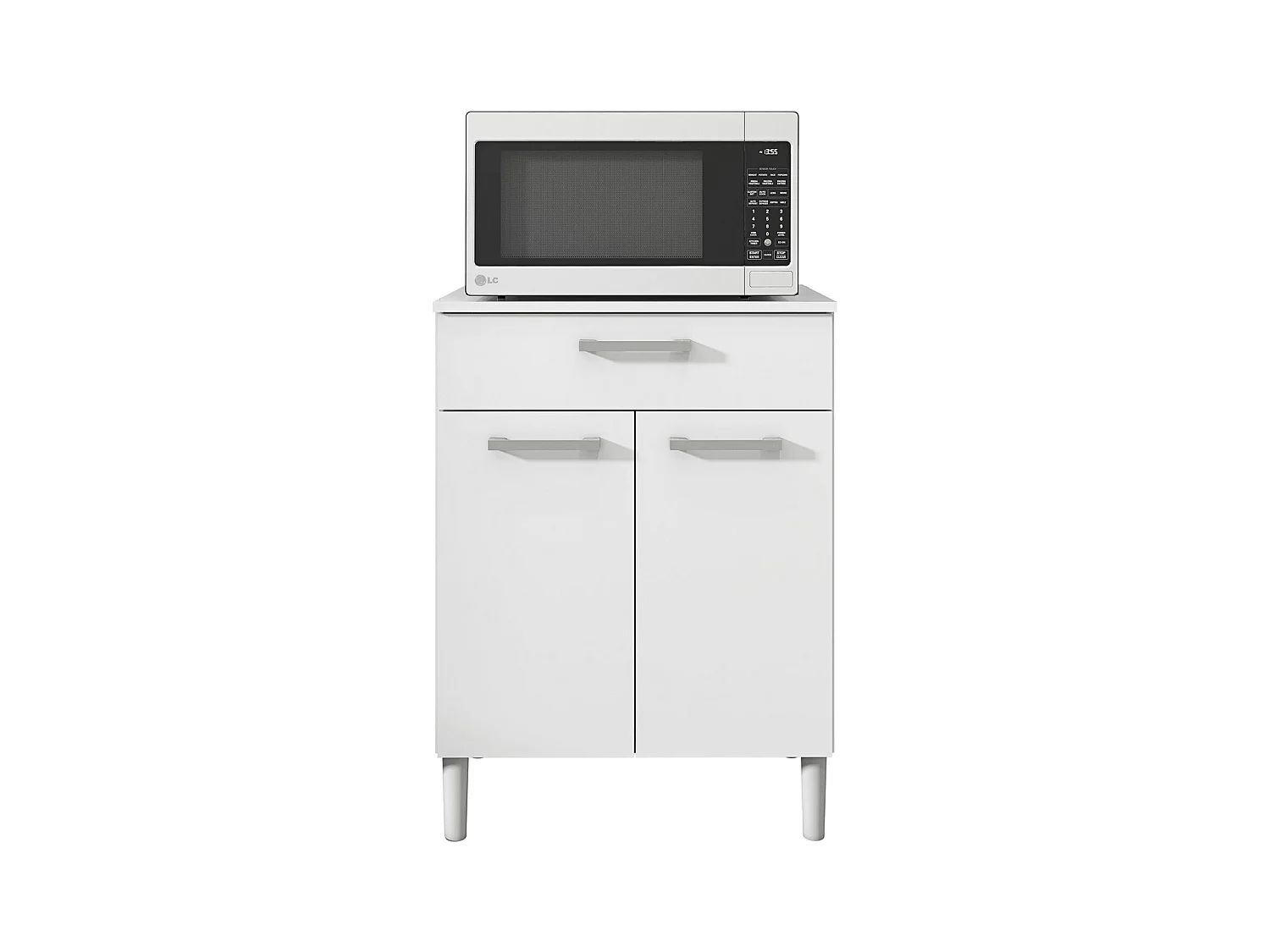 Armoire, placard de rangement avec 2 portes et 1 tiroir coloris blanc