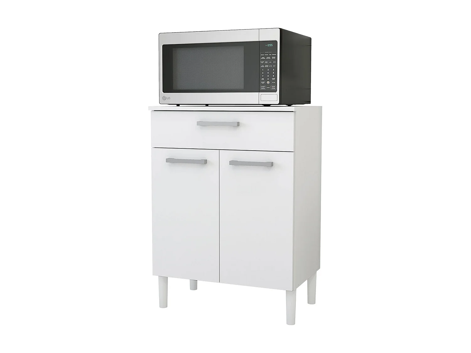 Armoire, placard de rangement avec 2 portes et 1 tiroir coloris blanc