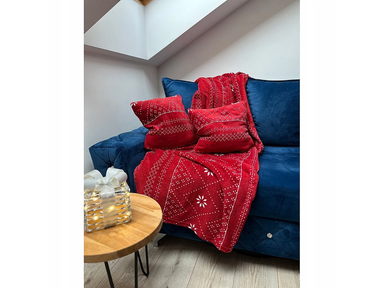 Ensemble Couvre-lit + taies d'oreiller 160 cm x 200 Rouge