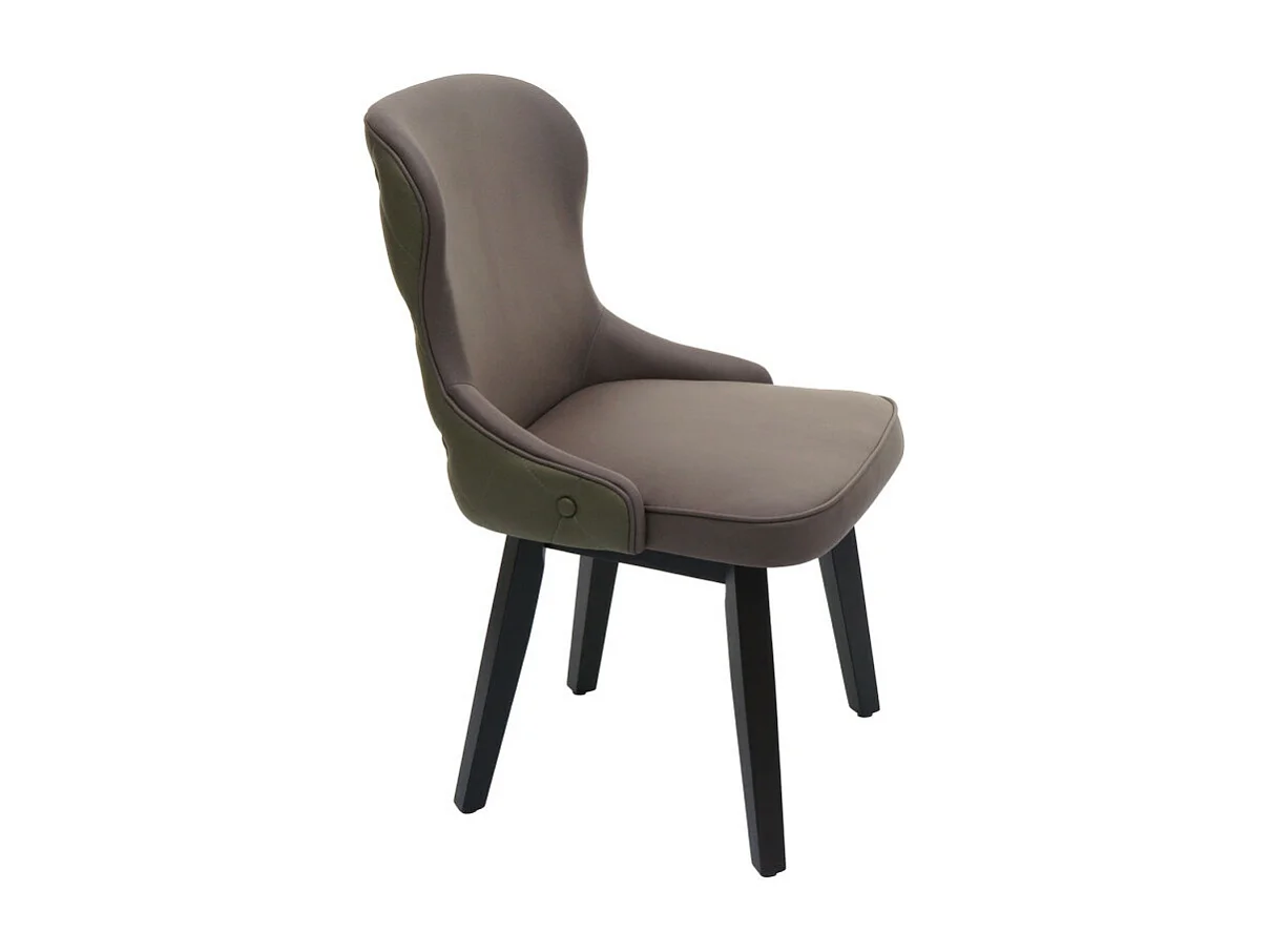 Lot de 6 chaises de salle à manger HWC-M60, chaise rembourrée, chaise de cuisine, tissu/textile bois massif - vert foncé