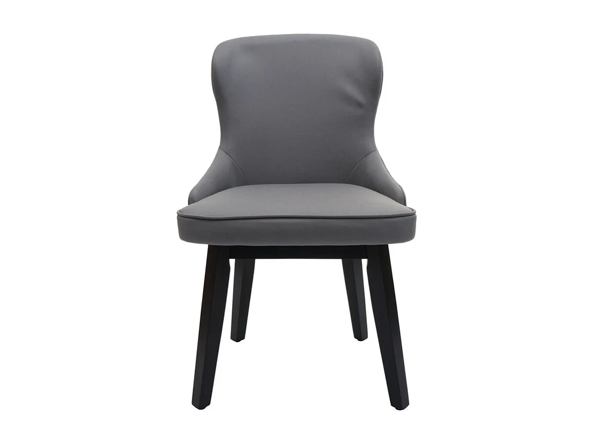 Lot de 6 chaises de salle à manger HWC-M60, chaise rembourrée, chaise de cuisine, tissu/textile bois massif - gris foncé