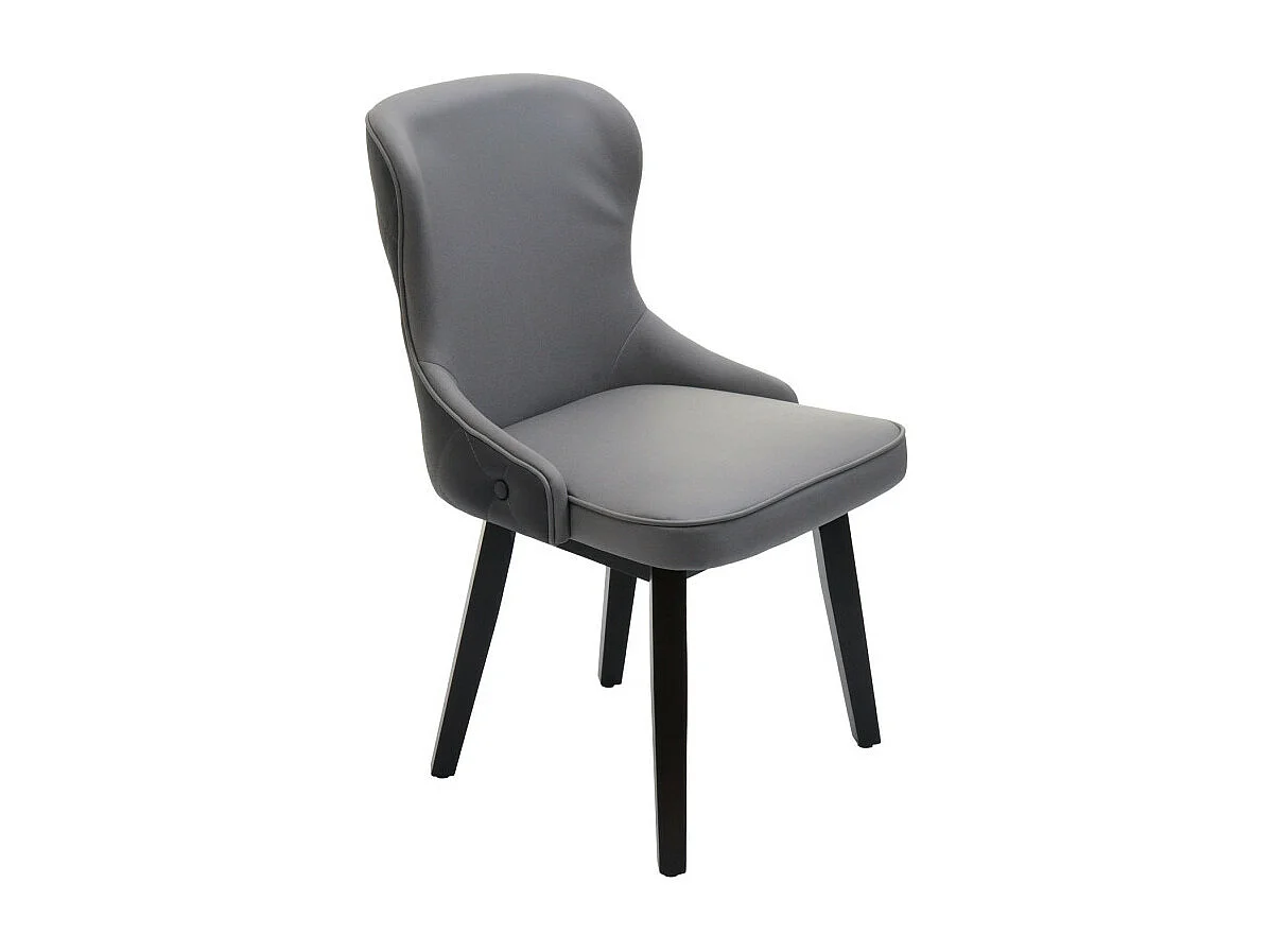 Lot de 6 chaises de salle à manger HWC-M60, chaise rembourrée, chaise de cuisine, tissu/textile bois massif - gris foncé