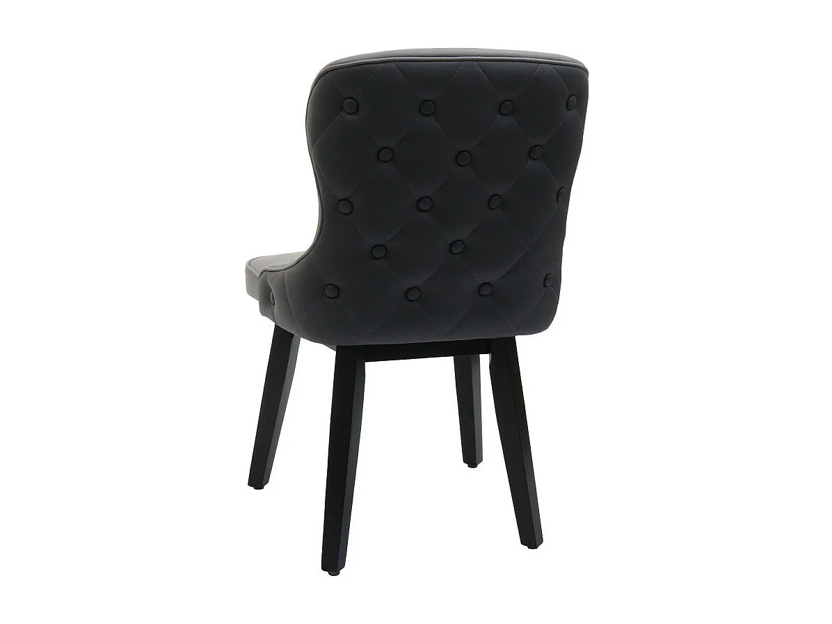 Lot de 6 chaises de salle à manger HWC-M60, chaise rembourrée, chaise de cuisine, tissu/textile bois massif - gris foncé