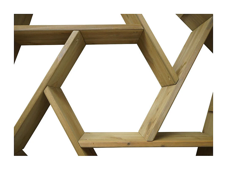 Jardinière HWC-L70 - pot de fleurs parterre de fleurs 7 compartiments - rectangulaire 100x87cm Outdoor sapin bois certifié MVG