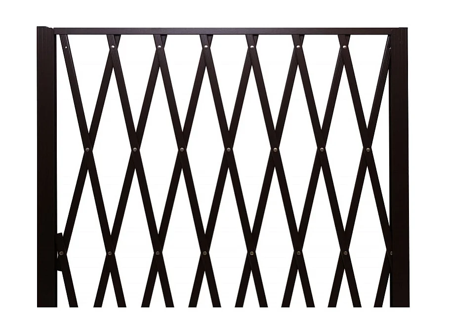 Treillis HWC-G21, Barrière extensible, Jardinière pour plantes grimpantes, alu et acier,152x90x35 cm brun