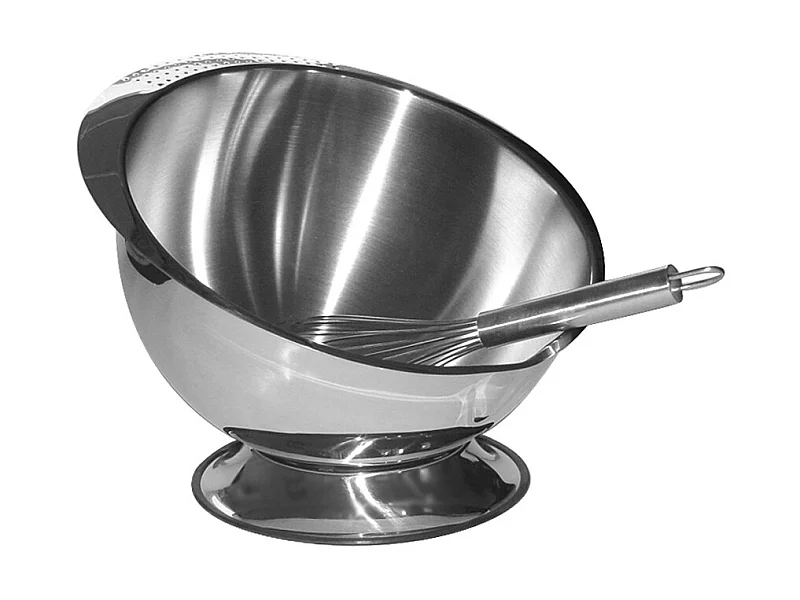 Bol pâtissier design cul de poule 24 cm acier inoxydable