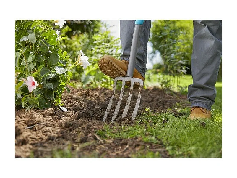Fourche a becher ErgoLine – Manche revetement souple – Poignée ergo en D – Dents acier trempé – Garantie 25 ans