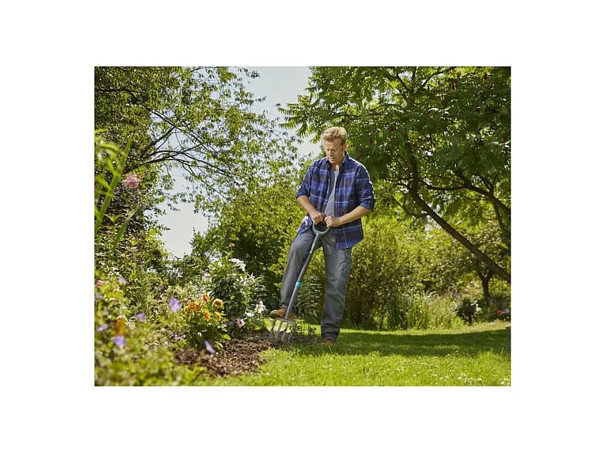 Fourche a becher ErgoLine – Manche revetement souple – Poignée ergo en D – Dents acier trempé – Garantie 25 ans