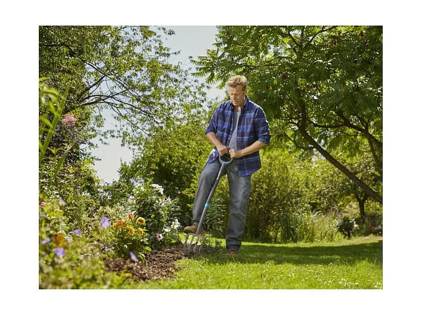 Fourche a becher ErgoLine – Manche revetement souple – Poignée ergo en D – Dents acier trempé – Garantie 25 ans