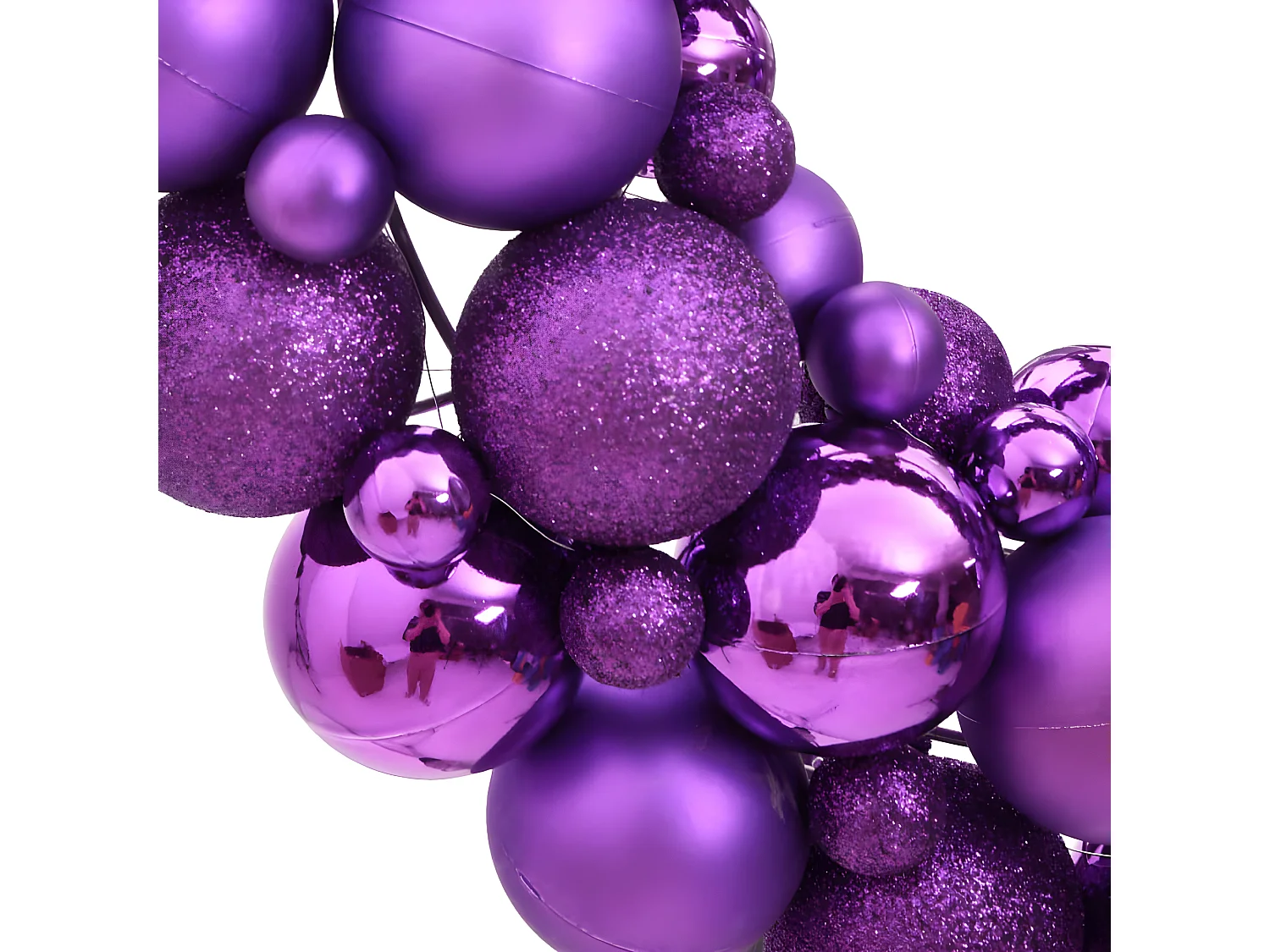 Guirlanda de Natal 45 cm poliestireno roxo