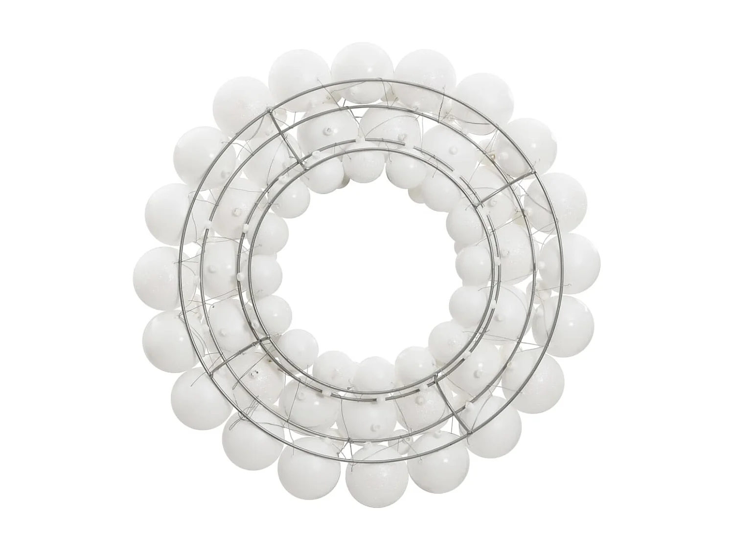 Couronne de Noël blanc 45 cm polystyrène