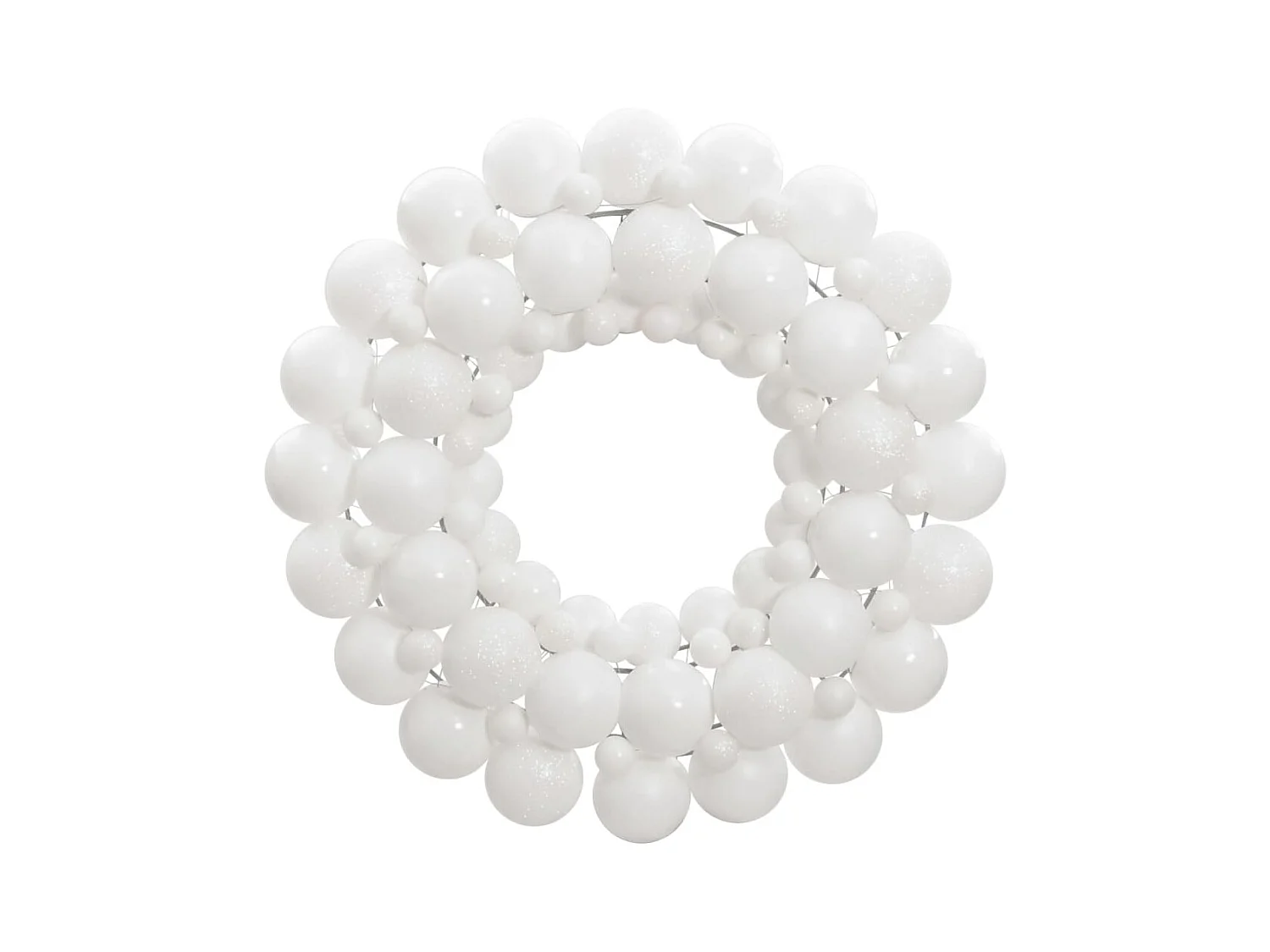 Couronne de Noël blanc 45 cm polystyrène