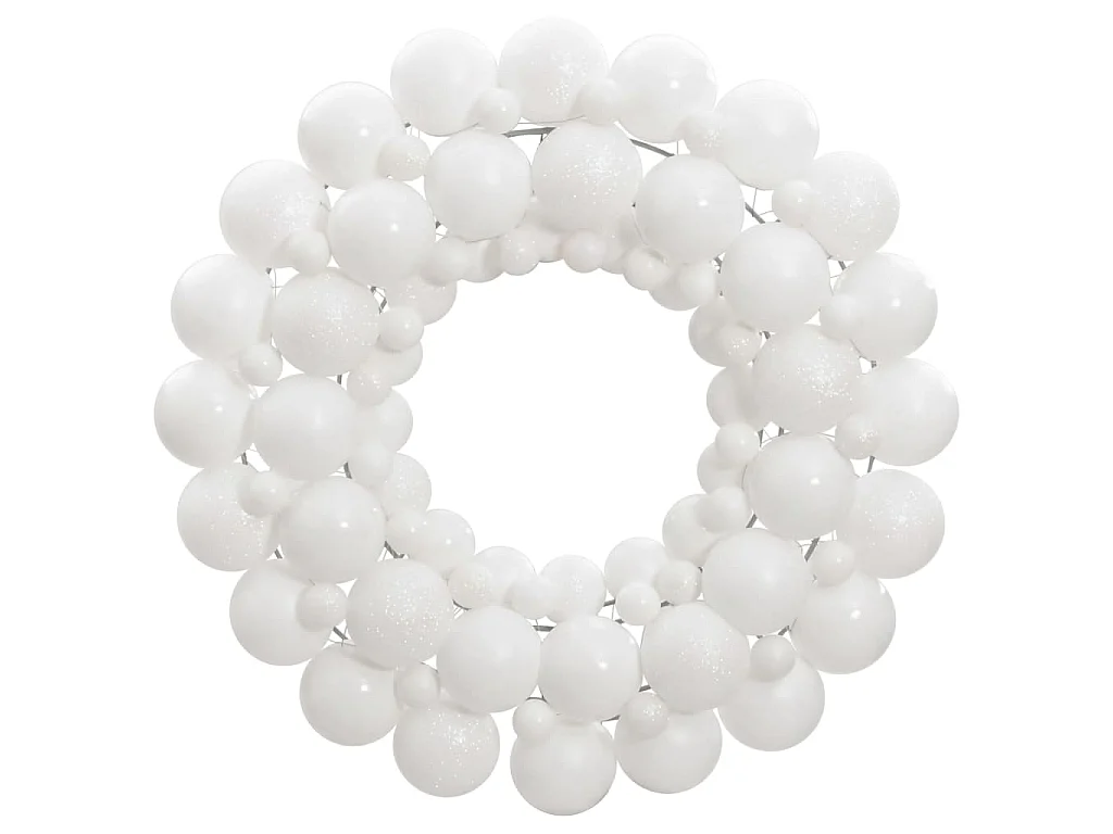 Couronne de Noël blanc 45 cm polystyrène