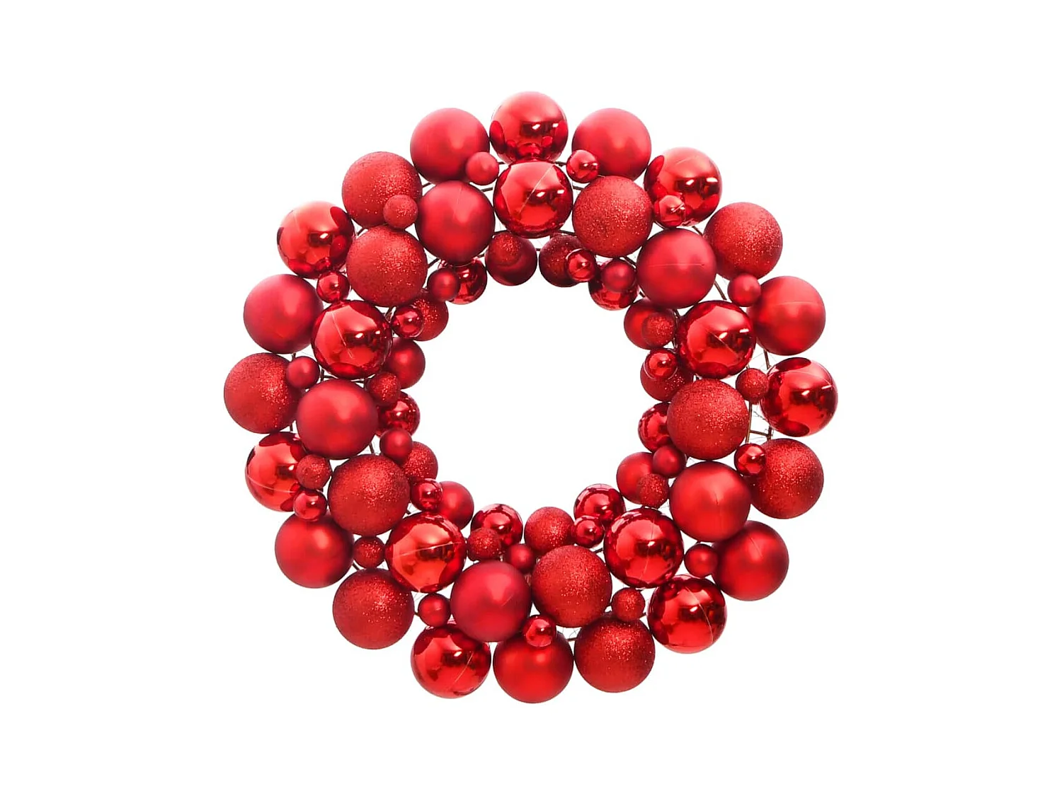 Couronne de Noël rouge 45 cm polystyrène
