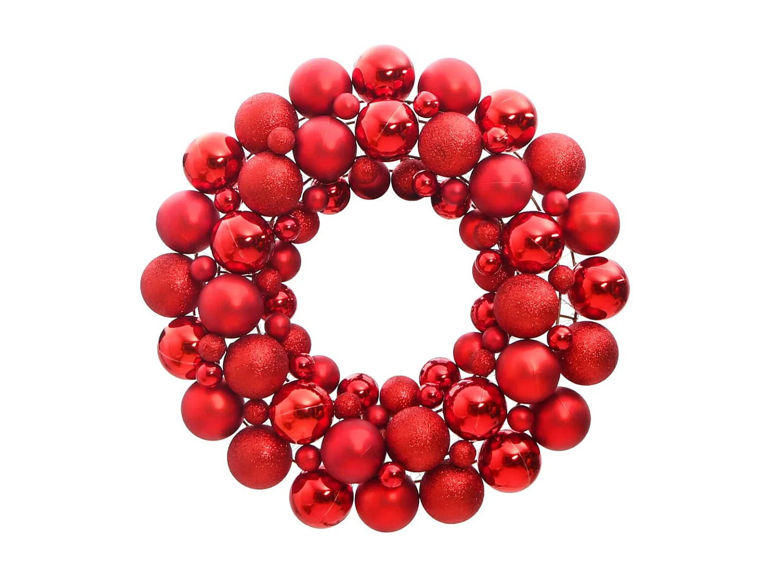 Guirlanda de Natal 45 cm poliestireno vermelho