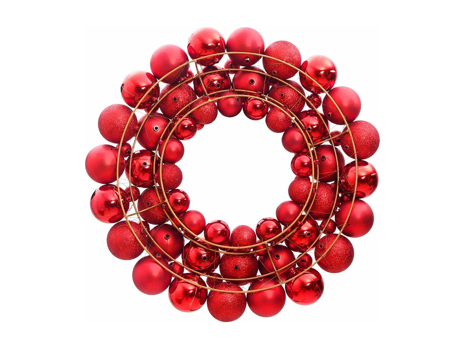 Guirlanda de Natal 45 cm poliestireno vermelho