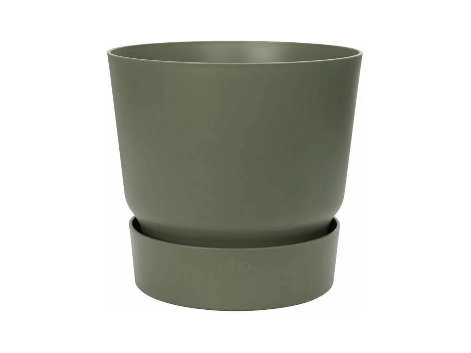 Pot de fleurs vert feuille rond 30 - Extérieur Ø 29,5 x 27,8 cm