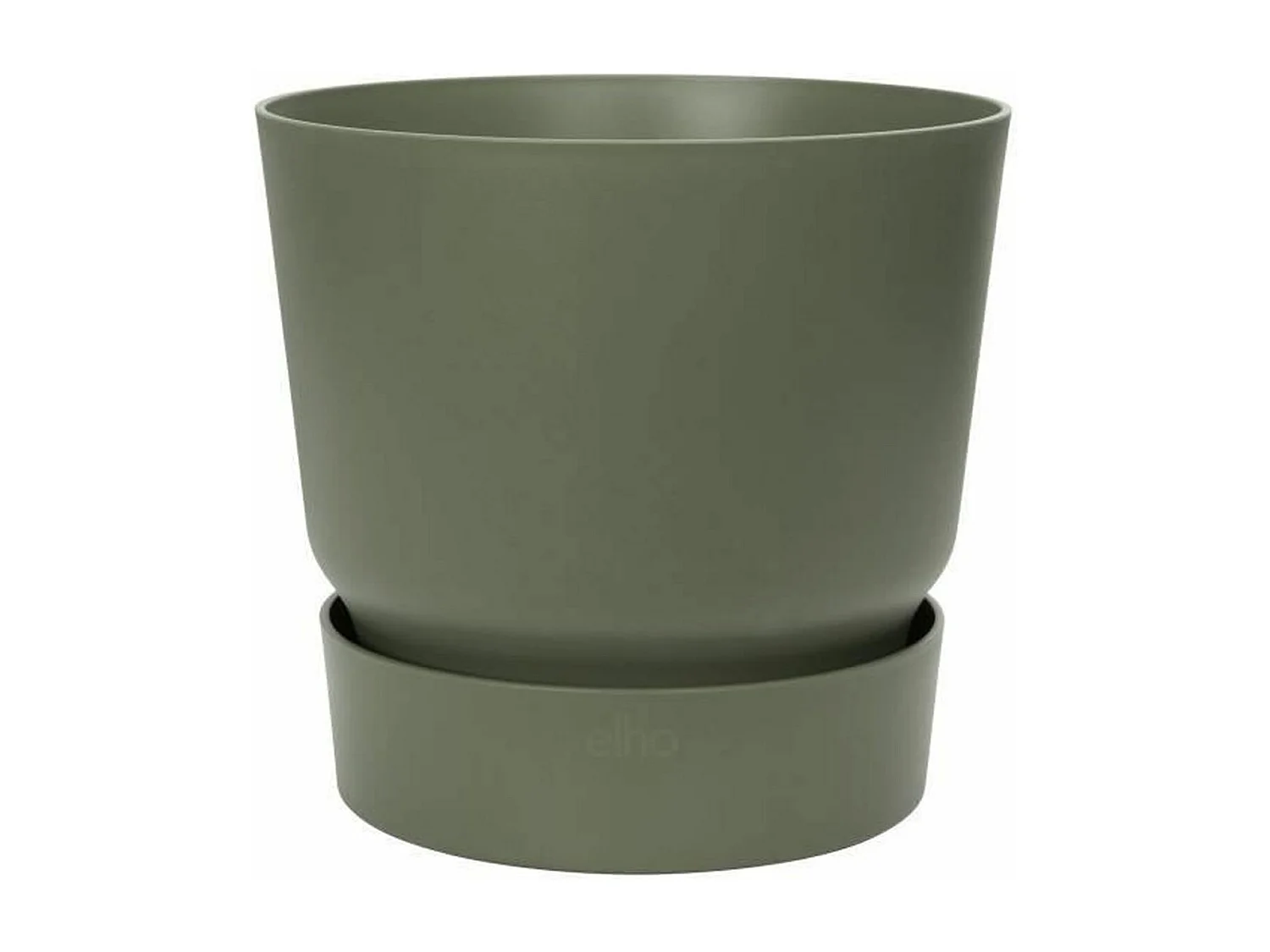 Pot de fleurs vert feuille rond 30 - Extérieur Ø 29,5 x 27,8 cm