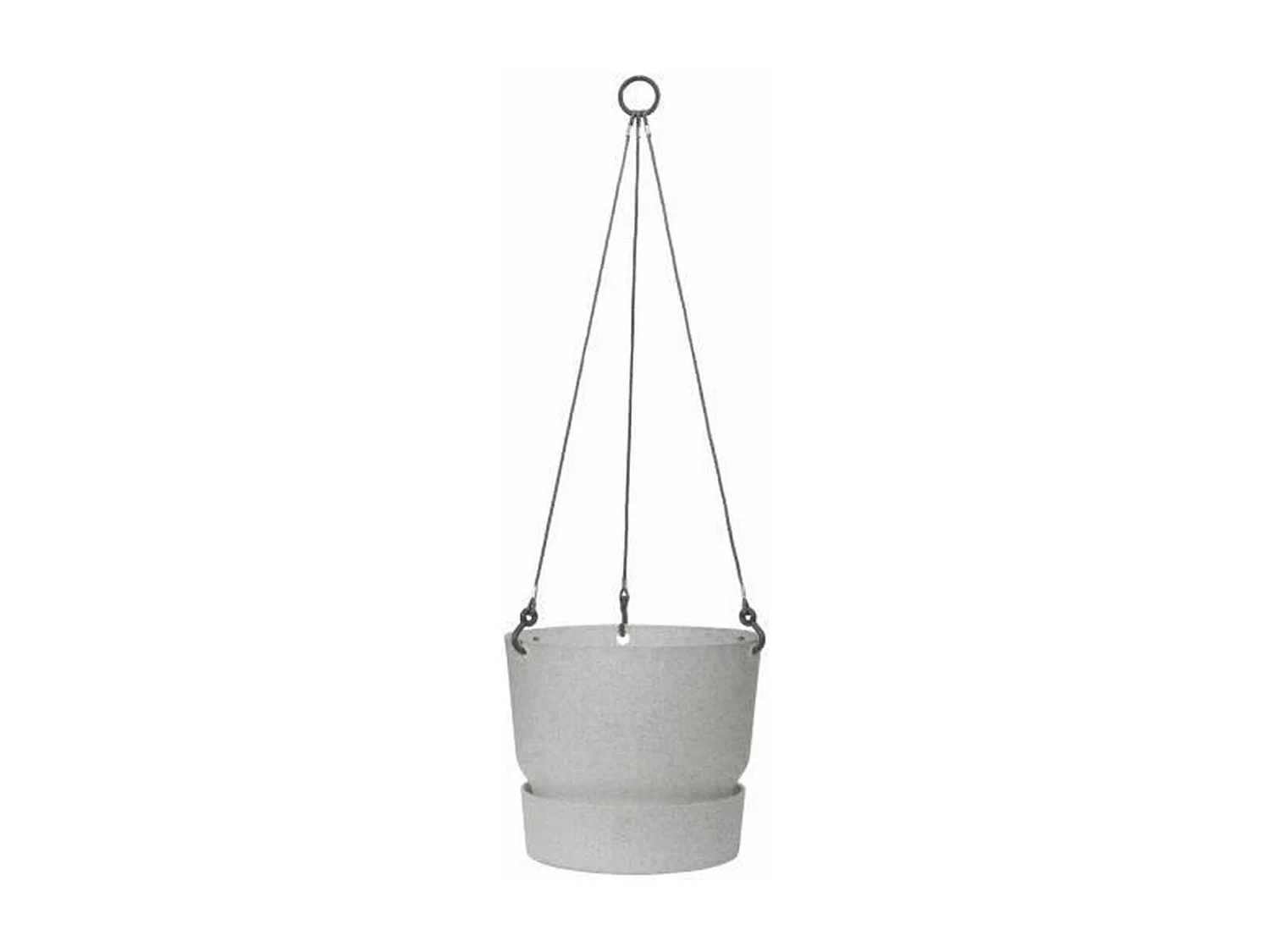 Pot de fleurs à suspendre 24 - Extérieur Ø 23,9 x 20,3 cm - Gris béton vivant