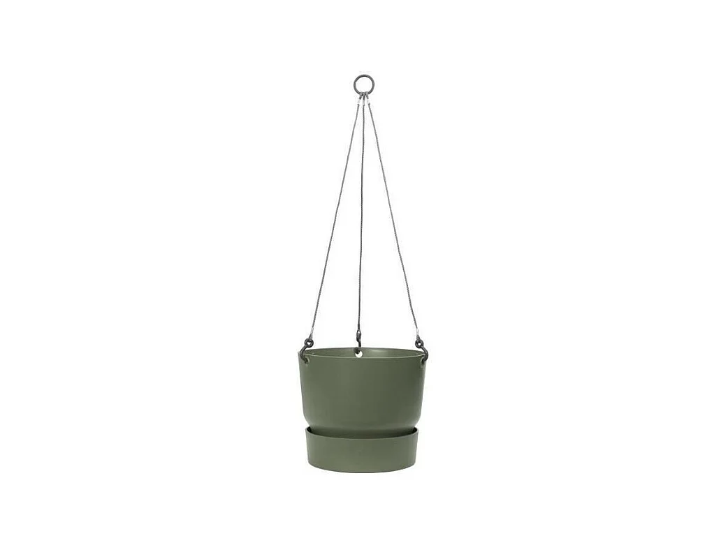 ELHO Pot de fleurs a suspendre Greenville 24 - Exterieur - O 23,9 x H 20,3 cm - Vert feuille