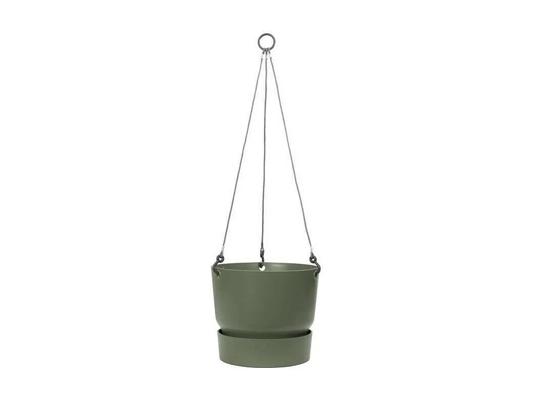 ELHO Pot de fleurs a suspendre Greenville 24 - Exterieur - O 23,9 x H 20,3 cm - Vert feuille