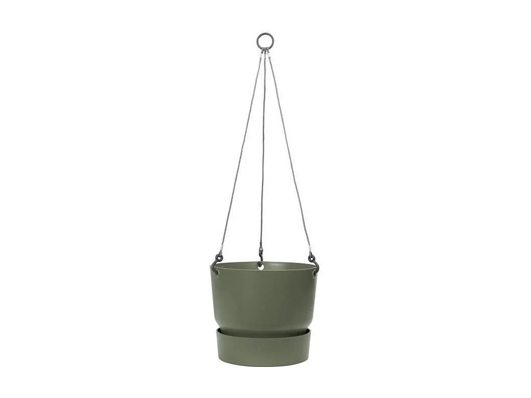 ELHO Pot de fleurs a suspendre Greenville 24 - Exterieur - O 23,9 x H 20,3 cm - Vert feuille