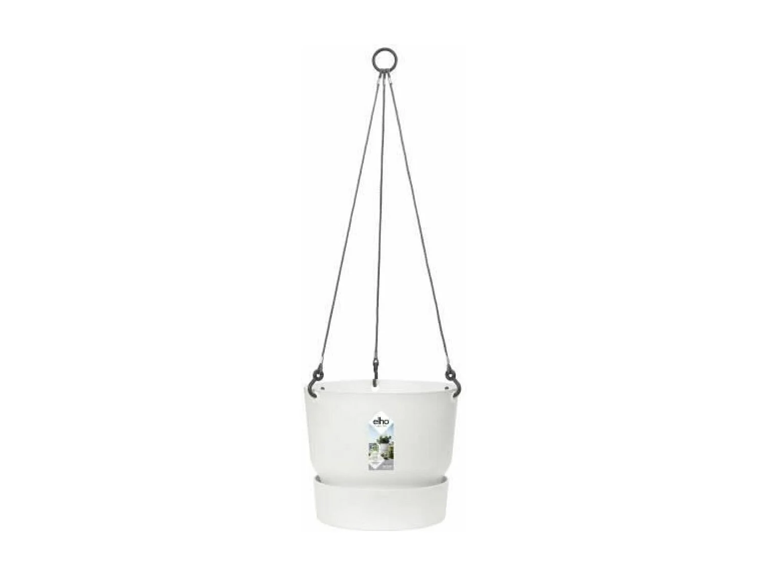 Hangende Bloempot Buiten Wit Ø 24 x H 20 cm ELHO Greenville Ophanging 24