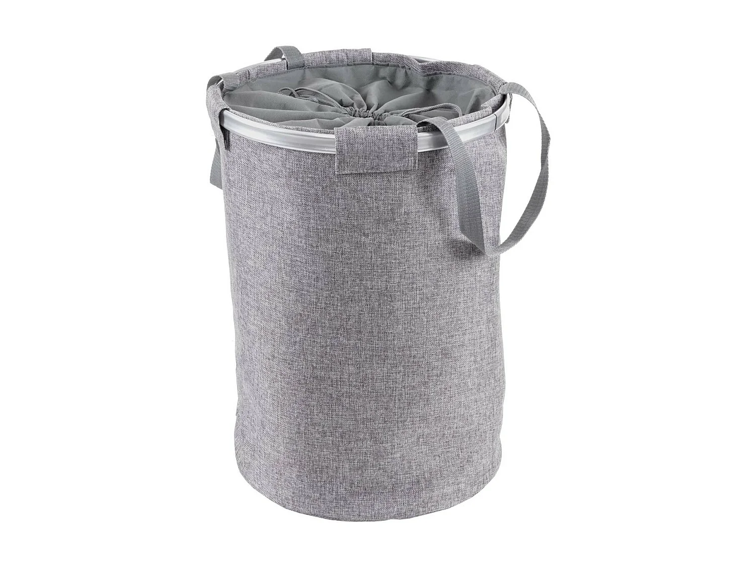 Collecteur de linge sale HWC-C34, Laundry, corbeille à linge avec cordelette, poignées, 55x39cm 65l - gris