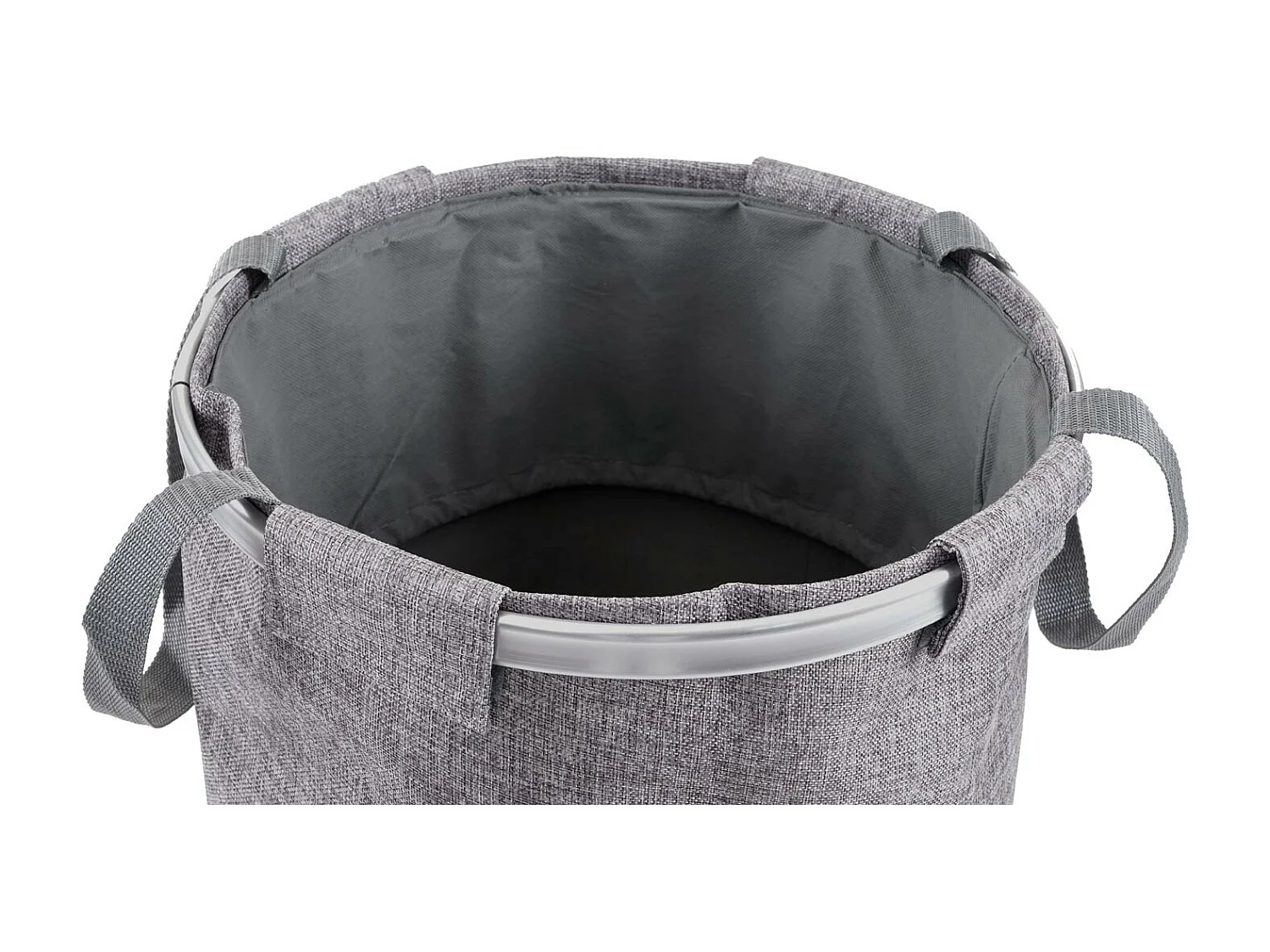 Collecteur de linge sale HWC-C34, Laundry, corbeille à linge avec cordelette, poignées, 55x39cm 65l - gris